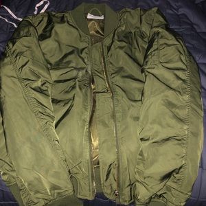 Green bomber jacket